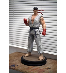 Street Fighter Ryu Boyalı Figür Street Fighter Ryu Hoshi Figür Büyük Boy 25CM