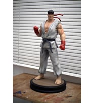 Street Fighter Ryu Boyalı Figür Street Fighter Ryu Hoshi Figür Büyük Boy 25CM