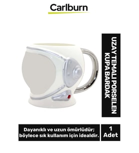 Özel Tasarım Dekoratif Şık Hediyelik Sevgili Arkadaş Uzay Temalı Porselen Kupa Bardak 11*15 Cm