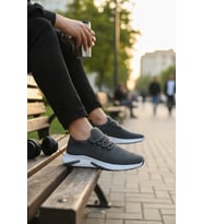 Enoch Ortopedik Bağcıksız Görünümlü Örgülü Sneaker