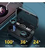 M10 Tws Bluetooth 5.1 Kablosuz Spor Kulaklık 120cm Kırmızı