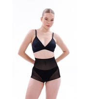 SiyahMI EMAY2706 Lazer Tül Toparlayıcı Slip Hayalet Külot Korse (Ten)