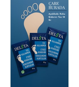 Delta - Ayakkabı Kokusu Giderici Toz 10 gr (× 3 Adet)