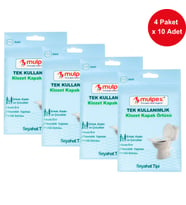 Mulpex Tek Kullanımlık Suda Çözünür Klozet Kapak Örtüsü - 4 x 10 lu Paket