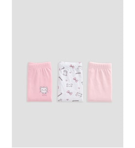 LCW Kids Beyaz Baskılı Kız Çocuk Boxer 3'lü