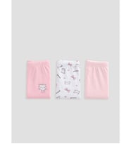 LCW Kids Beyaz Baskılı Kız Çocuk Boxer 3'lü