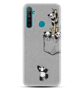 Realme 5i 5 Pro 6i 7 Pro 8 Kılıf Desemli Silikon Pandalar 1798