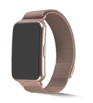 Huawei Watch Fit Uyumlu Kordon Hasır Metal Mıknatıslı Örgü Zore KRD-01 Kayış
