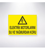 Elektrik Yağmurlarını Su ve Yağmurdan Koru 21x28 Arkası Yapışkanlı Levha