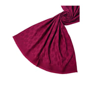 Işıl İpek - Pamuk Jakarlı G Desen Şal 75x190 cm (Bordo)