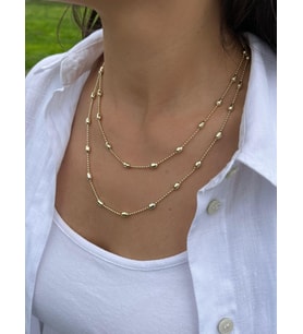 Oval Desen Dolama Kolye