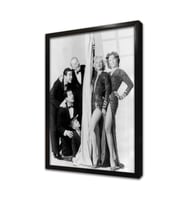 Siyah Beyaz Marilyn Monroe Çerçeveli Cam Tablo