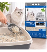 Decent Marsilya Sabun Kokulu Topaklanan Bentonit Kedi Kumu 10 lt