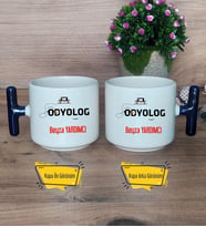 Odyolog Kupa Bardak T Lacivert Kulplu Tıp Bayramı Hediyesi