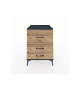 Kronos Komodin 3 Çekmeceli 60x59x80 Antrasit-Çam