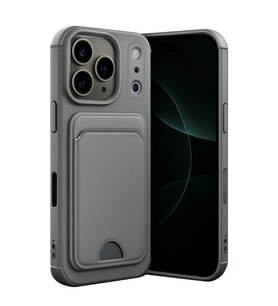 Iphone 17 Pro Kelvin Kartvizitli Silikon - Gri