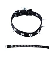 Dokuma Çivili Köpek Boyun Tasması - 4*70 cm - Siyah