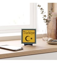 Türkiye Motifli Modern Dekoratif Obje, Ev ve Ofisiniz İçin Estetik ve Değerli Bir Armağan 10x10 cm