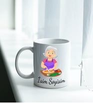 Anne Temalı Kişiye Özel İsim ve Fotoğraf Baskılı Kupa Bardak No:005 (Beyaz)