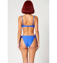 Kadın Bikini Takımı Bağlamalı Straplez Kaplı Brazilian Yüksek Bel Balensiz Örme Raşel Düz Şık