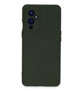 Mey İthalat® One Plus 9 Kılıf Nano içi Kadife Silikon - Koyu Yeşil