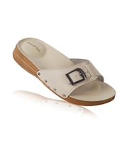 FootFlex Kadın Topuk Dikeni (Epin) Hallux-Valgus Terlik (Krem)