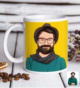 BK Gift Kişiye Özel Çizgi Roman Karikatürlü Beyaz Kupa Bardak, Sevgiliye Hediye, Arkadaşa Hediye, Doğum Günü Hediyesi