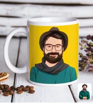 BK Gift Kişiye Özel Çizgi Roman Karikatürlü Beyaz Kupa Bardak, Sevgiliye Hediye, Arkadaşa Hediye, Doğum Günü Hediyesi