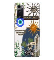 Samsung Galaxy S20 FE Uyumlu Moon Child Desenli Şeffaf Telefon Kılıfı
