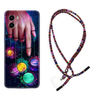 Vivo Y15S Y32 Y33S Y51 Y53S Kılıf Boyun Asklı Rasta Silikon Finger planet 1740