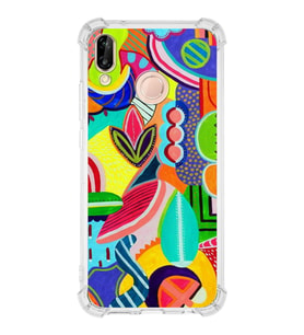 PrintiFy Huawei Mate 20 Lite Uyumlu Retro Color 6 Baskılı Şeffaf Köşe Korumalı Antişok Kılıf