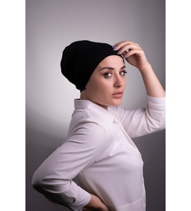 Siyah Pratik Hazır Geçmeli İç Bone Viskon Kumaş Dikişsiz 3003_01