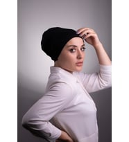 Siyah Pratik Hazır Geçmeli İç Bone Viskon Kumaş Dikişsiz 3003_01