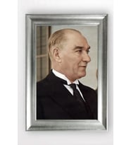 Gümüş Çerçeveli Atatürk Tablo cv944