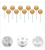Çubuklu SüSLeme Topu, 2cm x 10 adet - Altın (STD)
