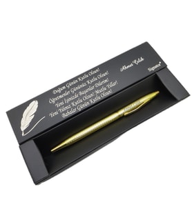 Signator® C525 Slim Gold Tükenmez Kalem  İsme Özel Kalem  Hediyelik Kalem (Karışık)