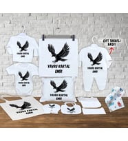 İsme Özel 13'lü Pamuklu Erkek Bebek Hastane Çıkışı Seti MT_259