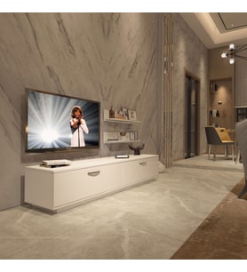 Decoraktiv Eko 4B Slm Std Tv Ünitesi Tv Sehpası - Parlak Beyaz (Beyaz)