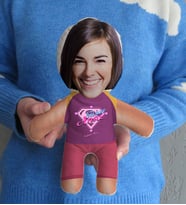 BK Gift Kişiye Özel Fotoğraflı Süper Anne Bebek Yastık Model 1