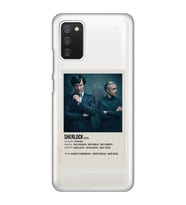 Samsung Galaxy A02S Uyumlu Sherlock Minimalist Poster Desenli Şeffaf Telefon Kılıfı