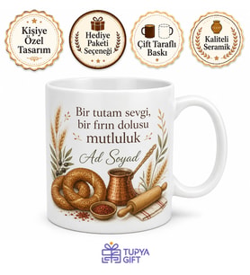 Yöresel Lezzet Temalı Kişiye Özel Kupa Bardak Özel Tasarım Hediye