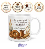 Yöresel Lezzet Temalı Kişiye Özel Kupa Bardak Özel Tasarım Hediye