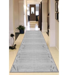 Gri Kaymaz Modern Kesme Rulo Özel Ölçülü Yolluk AR1497