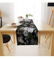 Adawall Siyah Çiçek Runner 140x45CM