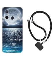 Xiaomi Redmi 12C Kılıf Resimli Boyun Askılı İpli Desenli Silikon Great Moon 1301