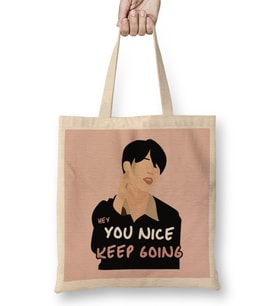 Bts Hey Jimin You Nice Keep Going Bez Çanta Uzun Saplı