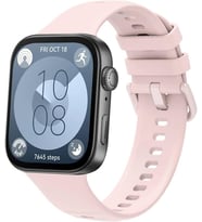 Band Serisi Klasik Kordon Silikon Strap Kayış-Pembe Huawei Watch Fit 3 ile uyumlu