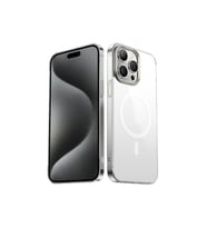 Apple iPhone 15 Pro Max Uyumlu Kılıf Zore Wireless Şarj Özellikli Şeffaf G-Glass Kapak