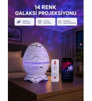 Yıldızlı Gökyüzü Dinozor Yumurta Projektör - Ayarlanabilir Parlaklık Ve Hız