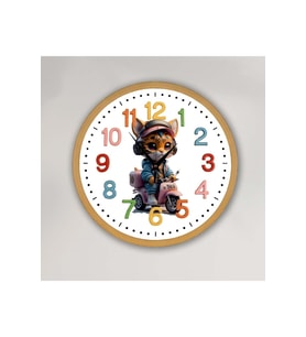 bilge Tasarım Çocuk odası Duvar Saati 30 x 30 CM (Çok Renkli)